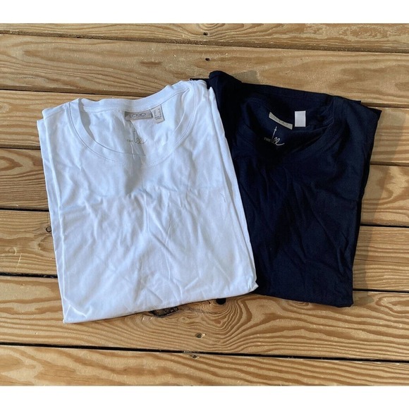 LOGO by Lori Goldstein Tops - NEW LOGO by Lori Goldstein 2 Pack Cotton Modal Top Size XS Women’s White Black